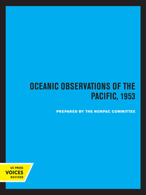 cover image of Oceanic Observations of the Pacific, 1953